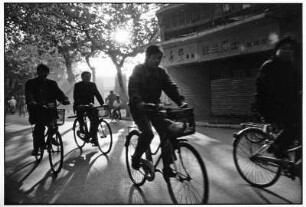 China. Fahrradfahrer