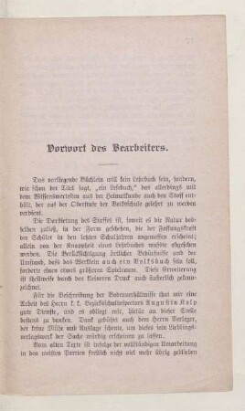 Vorwort des Bearbeiters