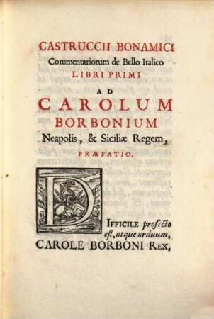 Castruccii Bonamici Commentariorum De Bello Italico Liber ..., 1