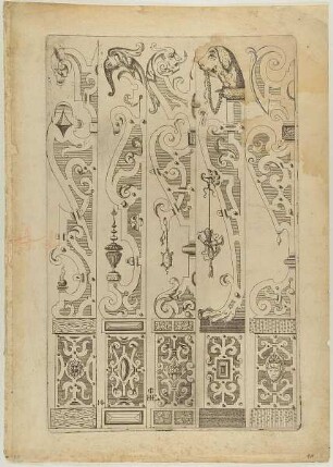 Säulen, Blatt 14 aus der Folge: "Schweyf Buoch. Coloniae : sumptibus ac formulis Iani Bussmacheri, anno salutis 1599"