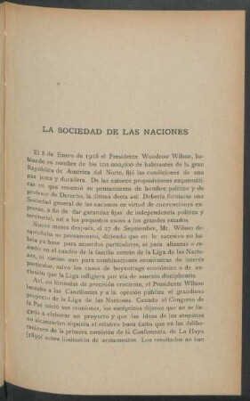 La sociedad de las naciones