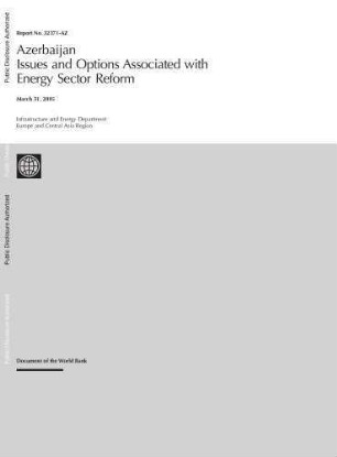 Azerbaijan : issues and options associated with energy sector reform