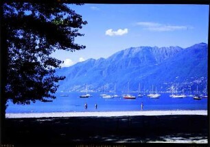 Ascona: Lido, See von der Strandpromenade