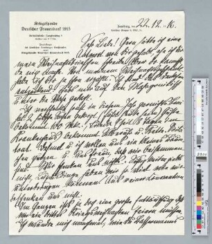 Brief an Alice Bensheimer
