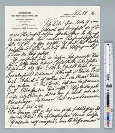 Brief an Alice Bensheimer