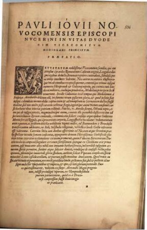 Pavli Iovii Novocomensis Episcopi Nvcerini Vitae Illustrium virorum : Tomis duobus comprehensae, & proprijs imaginibus illustratae. [1]