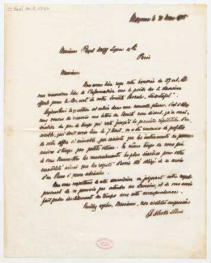 Brief an Facteurs de Pianos Ignace Pleyel et Cie  : 31.03.1905