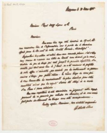 Brief an Facteurs de Pianos Ignace Pleyel et Cie <Paris> : 31.03.1905