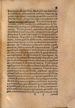 Paraphrasis ... in elegantiarum libros Lucent. Vallae