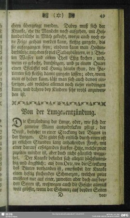 Von der Lungenentzündung