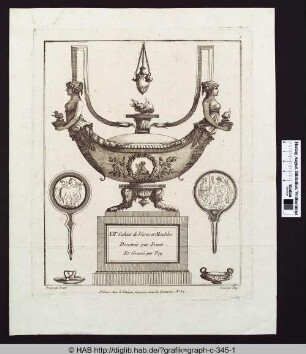 XII. Cahier de Vases et Meubles.