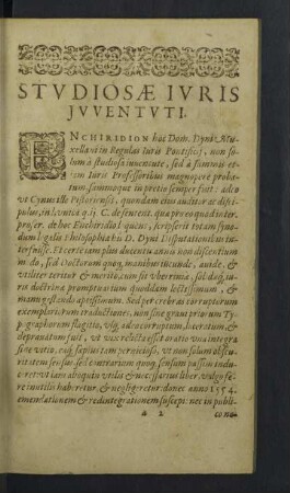 Studiosae iuris juventuti