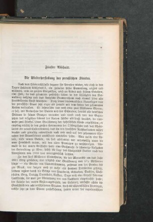 Fünfter Abschnitt. Die Wiederherstellung des preußischen Staates