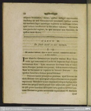 Caput III. De fundo dotali ex iure Saxonico