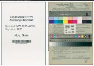 Entnazifizierung Grete Klotz , geb. 29.03.1922 (Stenotypistin)