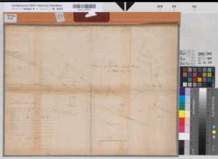 Brackwede (Bielefeld) Teilung der Voßheide um 1775 50 rh. Ruten = 6,2 cm 39 x 52 Zeichnung Lüders Spez.Verz. Markenkarten XI Nr. 44