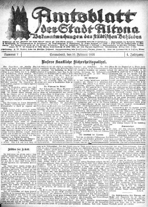Nummer 7 : Sonnabend, den 16. Februar 1924