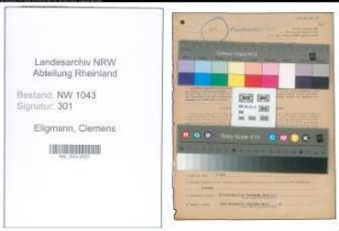 Entnazifizierung Clemens Eligmann , geb. 10.11.1894 (Baecker)