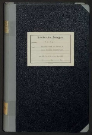 Ohligs: Kuratorium des städtischen Lyzeums 1910-1929