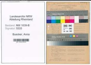 Entnazifizierung Anna Buecker , geb. 07.07.1905 (Lehrerin)