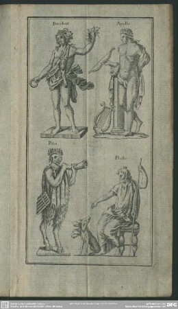 Bacchus, Apollo, Pan, Pluto