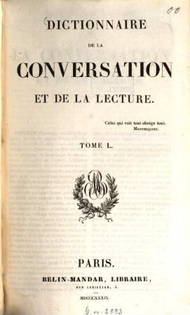 Dictionnaire de la conversation et de la lecture. 50, [Ste - Ten]