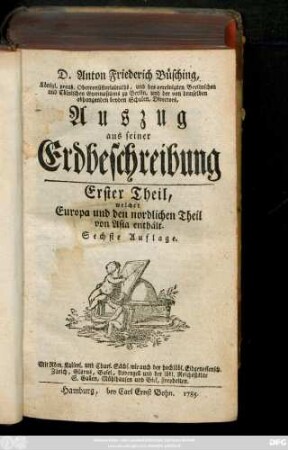 Theil 1: welcher Europa und den nordlichen Theil von Asia enthält