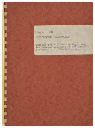 Nützliches Flechtwerk Gruppe G XIV (Textbuch zur Werkbundkiste)