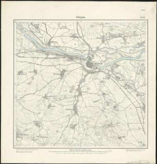 Meßtischblatt 2484 : Glogau, 1894 : Glogau. - Aufn. 1892. - 1:25000. - [Berlin]: Reichsamt für Landesaufnahme, 1894. - 1 Kt.