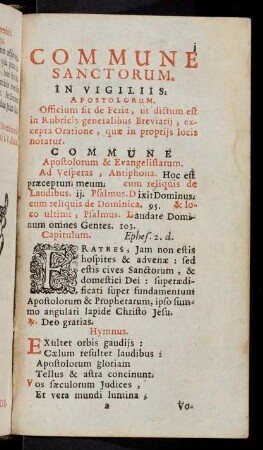 i-cclxij, Commune Sanctorum in Vigiliis