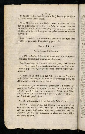 28-38, VIter Titel. Vollziehungs Direktorium. - VIIIter Titel. Von der bewaffneten Macht.