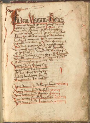 Leben der Heiligen [u.a.] - BSB Cgm 7247