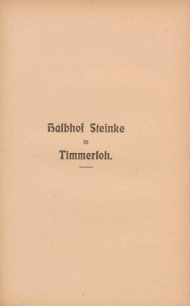 Halbhof Steinke in Timmerloh