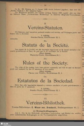 III. Vereins-Bibliothek