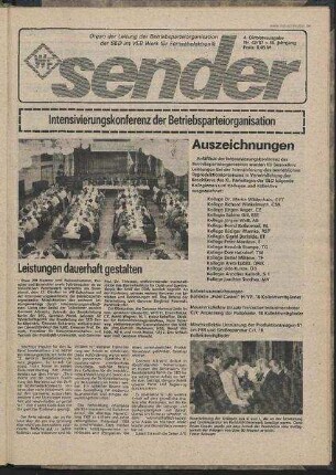Betriebszeitung 'WF-Sender', Nr.42/1987 (4. Oktoberausgabe 1987)