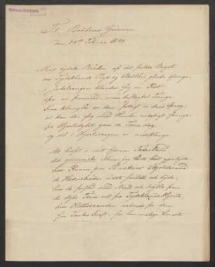 Brief an Jacob Grimm und Wilhelm Grimm : 24.02.1843