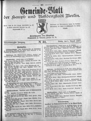 1907,31: No. 31, 4. August 1907