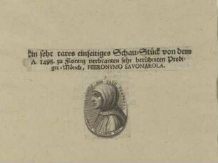 Bildnis von Hieronymo Savonarola