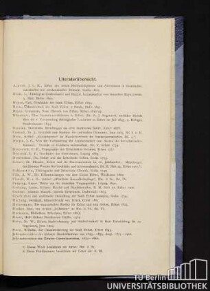 Literaturübersicht.