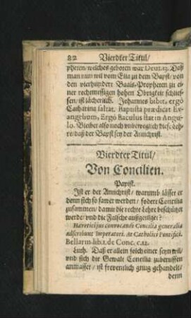 Vierdter Titul/ Von Concilien.