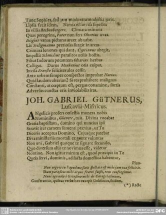Joh. Gabriel Gütnerus, Luscavia-Misnicus