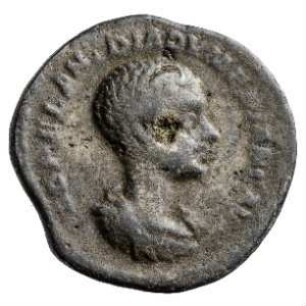Münze, Denar, 217 - 218 n. Chr.