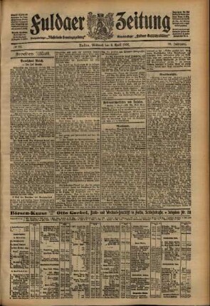 Zweite Ausgabe vom Mittwoch, den 08. April 1908.
