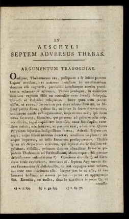 Argumentum Tragoediae