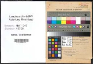Entnazifizierung Waldemar Noss , geb. 29.01.1914 (Ingenieur)