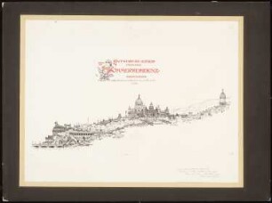 Fürstliche Sommerresidenz Schinkelwettbewerb 1886: Gesamtanlage von O. Ansicht 1:1000
