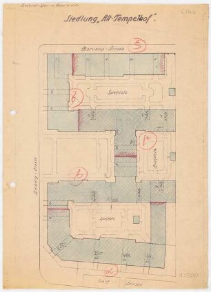 Wohnhäuser Berlin-Tempelhof: Lageplan Gesamtanlage 1:500