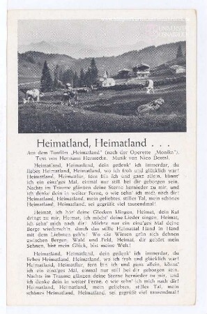 Heimatland, Heimatland...