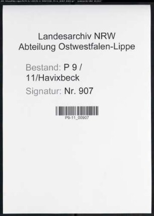 Sterberegister Standesamt Havixbeck