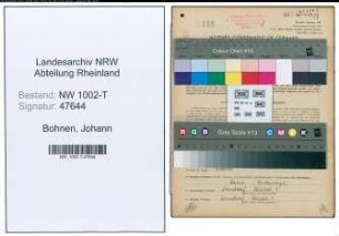 Entnazifizierung Johann Bohnen , geb. 16.07.1901 (Installateur)